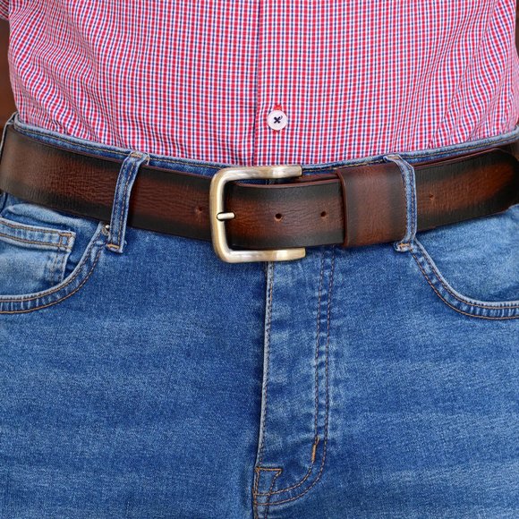 Men Top Quality Leather Belt - Full Grain Leather Belt -  Free Personalization - Picture 10 of 15